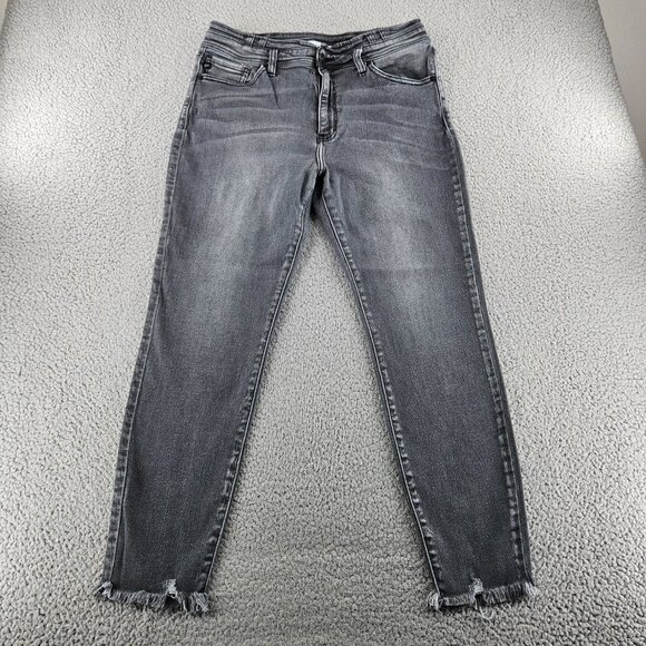 Kancan Jeans Womens 31 (33x27) Gray Skinny High Rise Raw Hem - Picture 1 of 16